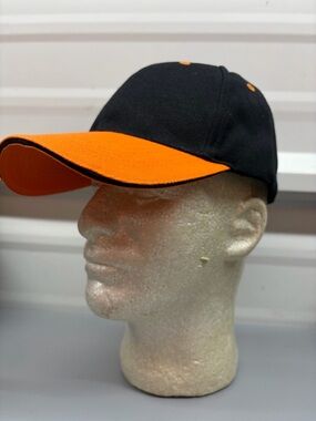 Black and Orange Baseball Cap